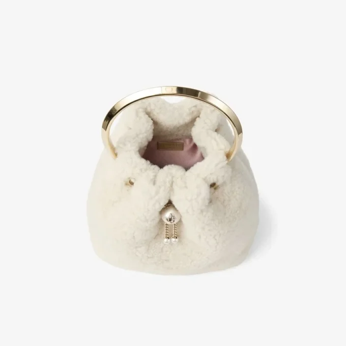 Bon Bon Natural Bucket Bag with Metal Handle