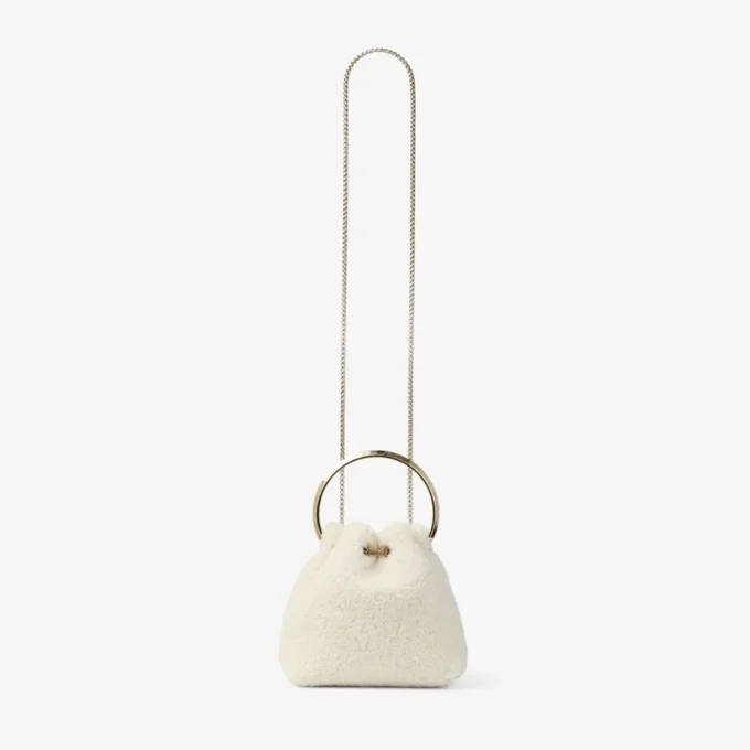 Bon Bon Natural Bucket Bag with Metal Handle