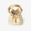 Bon Bon Natural Mix Tie Dye Leather Bucket Bag with Sculpted Handle