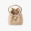 Bon Bon Natural Raffia Bag with Pearl Closure