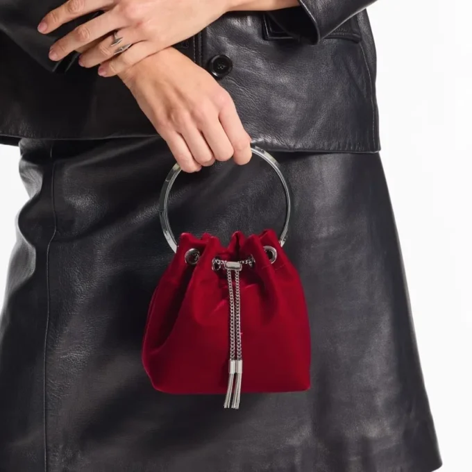 Bon Bon Ruby Red Velvet Bag
