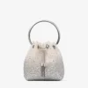 Bon Bon White Crystal Mesh Handbag