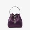Bon Bon Winter Bloom Satin Handbag with Metal Bracelet