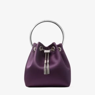 Bon Bon Winter Bloom Satin Handbag with Metal Bracelet
