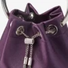 Bon Bon Winter Bloom Satin Handbag with Metal Bracelet