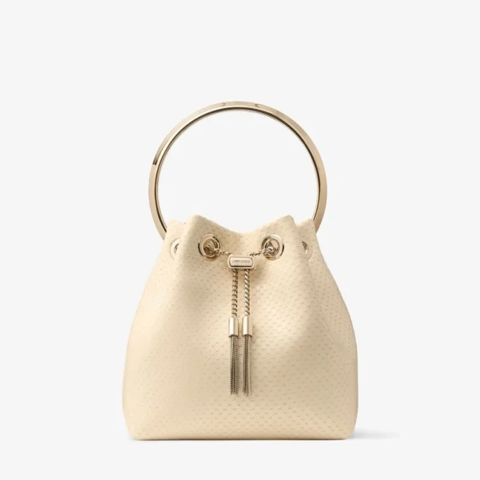 Bon Bon Yellow Buttermilk Elaphe Print Leather Bag