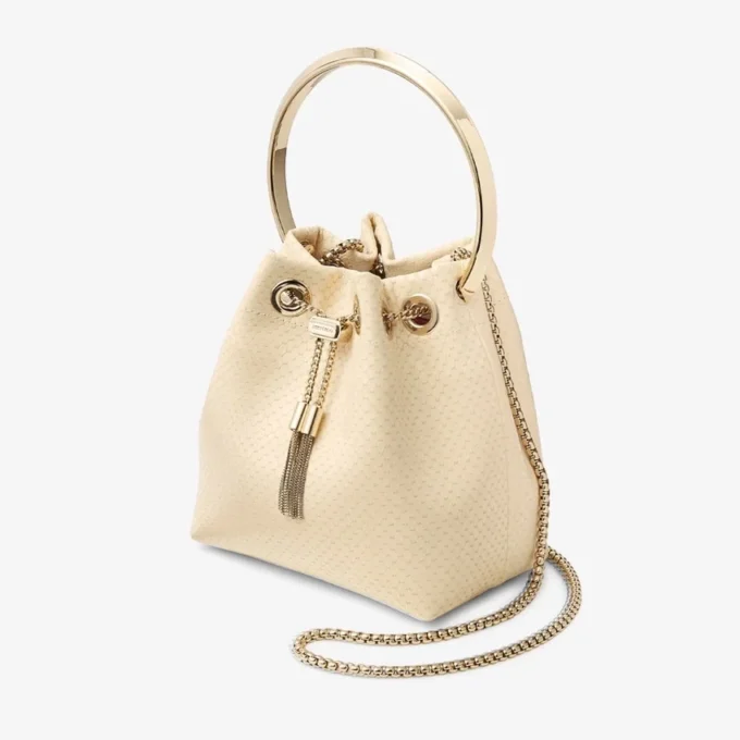 Bon Bon Yellow Buttermilk Elaphe Print Leather Bag