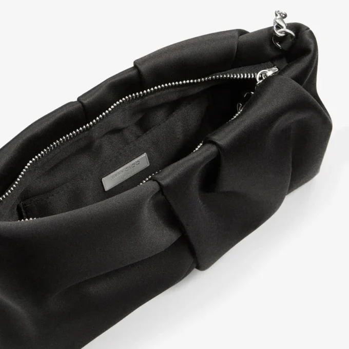 Bonny Clutch Black Satin Clutch Bag