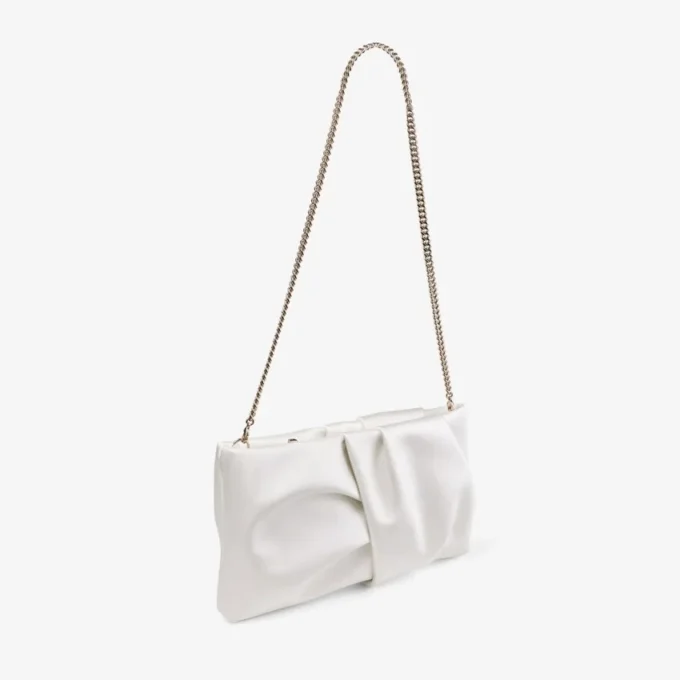 Bonny Clutch Ivory Satin Clutch Bag