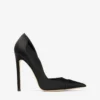 Brigitte 120 Black Satin Pumps