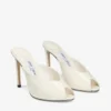 Brigitte Mule 100 Latte Patent Leather Mules