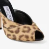 Brigitte Mule 100 Natural Leopard Print Pony Mules