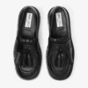 Buff Fringe Loafer Black Box Calf Leather Loafers