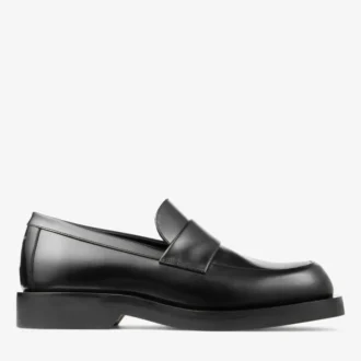 Buff Loafer Black Box Calf Leather Loafers