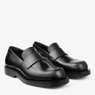 Buff Loafer Black Box Calf Leather Loafers