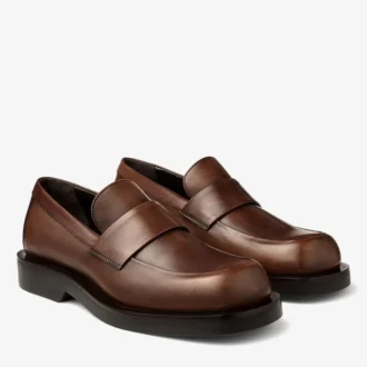 Buff Loafer Mocha Burnished Leather Loafers