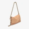 Callie Flap Toffee Suede Shoulder Bag