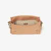 Callie Flap Toffee Suede Shoulder Bag