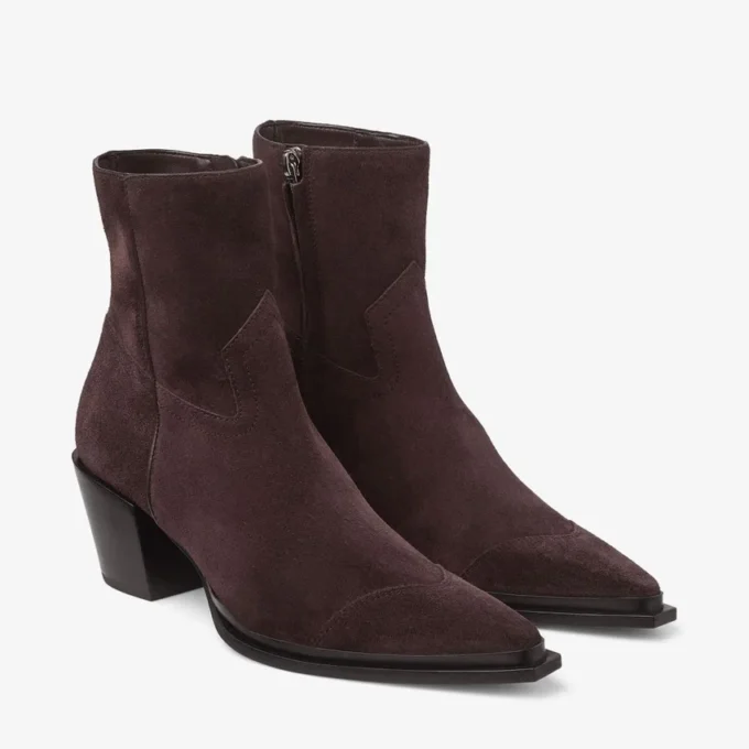 Cece Ankle Boot 60 Coffee Suede Ankle Boots