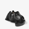 Cinch Medium Black Leather Shoulder Bag