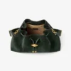 Cinch Medium British Green Suede Shoulder Bag