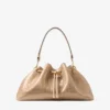 Cinch Medium Chai Shiny Croc Embossed Leather Shoulder Bag