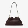 Cinch Medium Coffee Suede Shoulder Bag
