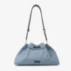 Cinch Medium Denim Shoulder Bag with Sangallo Embroidery