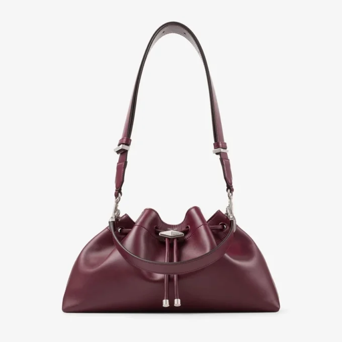 Cinch Medium Garnet Leather Shoulder Bag