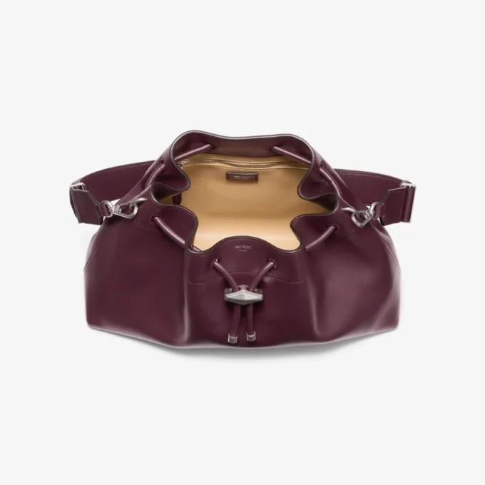 Cinch Medium Garnet Leather Shoulder Bag