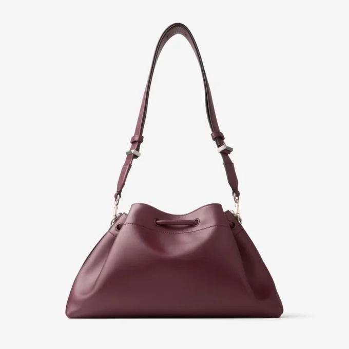 Cinch Medium Garnet Leather Shoulder Bag