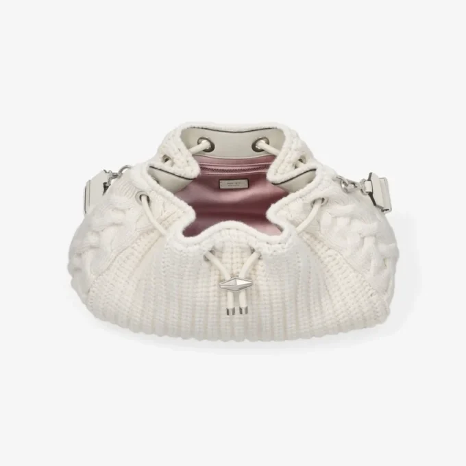 Cinch Medium Latte Knitted Wool Shoulder Bag