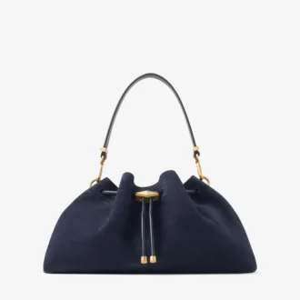 Cinch Medium Marine Suede Shoulder Bag