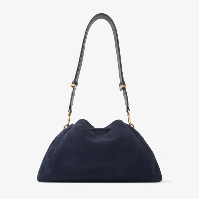 Cinch Medium Marine Suede Shoulder Bag