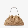Cinch Medium Natural Flower Woven Raffia Shoulder Bag