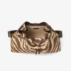 Cinch Medium Natural Zebra Printed Pony Shoulder Bag