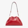 Cinch Medium Ruby Red Leather Shoulder Bag