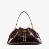 Cinch Medium Sambuco Croc Embossed Leather Shoulder Bag