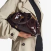 Cinch Medium Sambuco Croc Embossed Leather Shoulder Bag