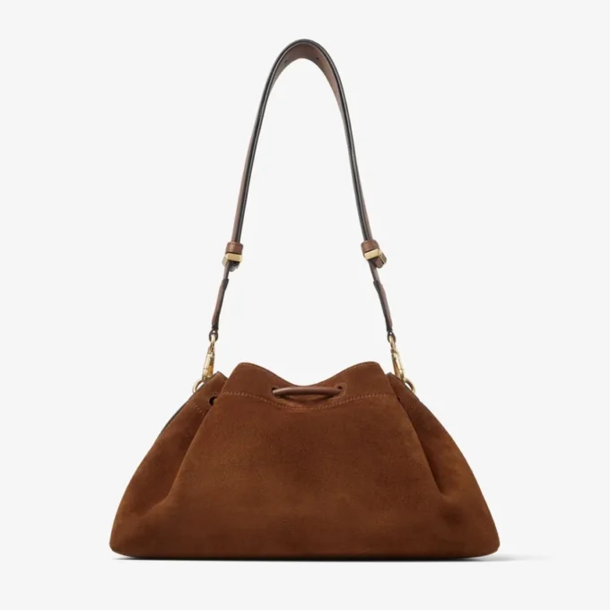 Cinch Medium Tan Suede Shoulder Bag