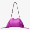 Cinch Medium Violet Orchid Suede Shoulder Bag with Fringes