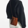Cinch Mini Tan Suede Mini Bag