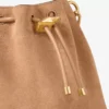 Cinch Mini Toffee Suede Mini Bag with Suede Fringe Tassels