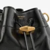 Cinch Small Black Soft Shiny Biker Leather Shoulder Bag