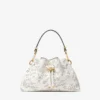 Cinch Small Latte Perforated Lace Leather Shoulder Bag