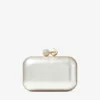 Cloud Ivory Mother of Pearl Clutch Bag with Crystal Clasp