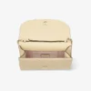 Curve Clutch Buttermilk Quilted Biker Leather Clutch