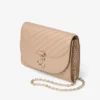 Curve Clutch Chai Quilted Biker Leather Clutch Bag