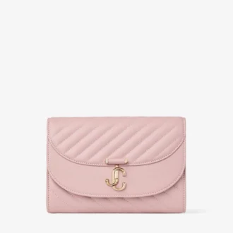 Curve Clutch Rose Quilted Biker Leather Clutch Bag