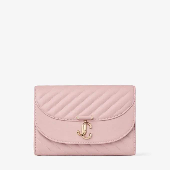 Curve Clutch Rose Quilted Biker Leather Clutch Bag